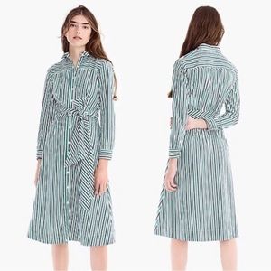 J. Crew Tie Striped Shirt Dres